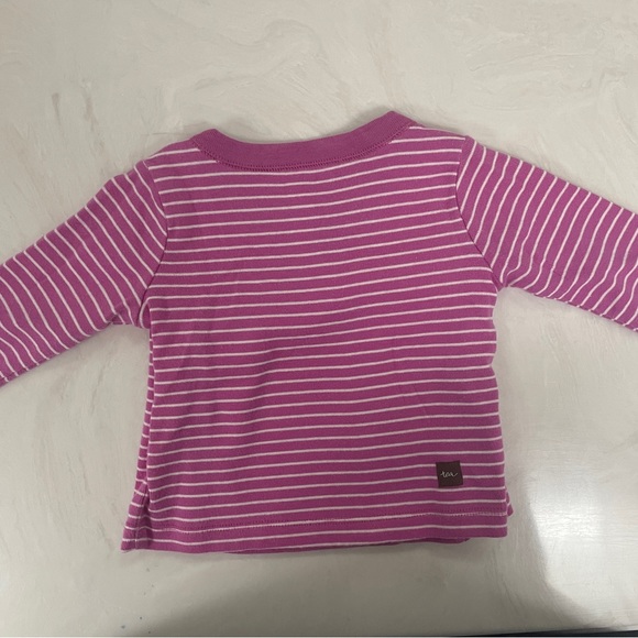 Tea Collection Side Snap Top, Striped Purple Pink Kimono - Picture 6 of 7